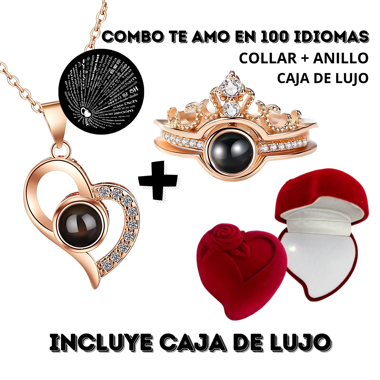 COMBO COLLAR Y ANILLO 100 IDIOMAS