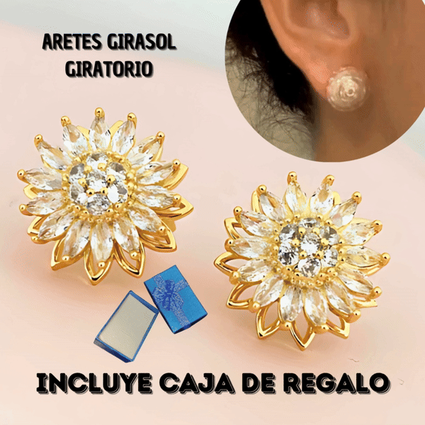 Combo Girasol x3 (Collar, Anillo y Aretes)