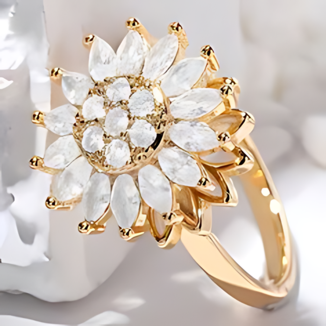 Combo Girasol x3 (Collar, Anillo y Aretes)