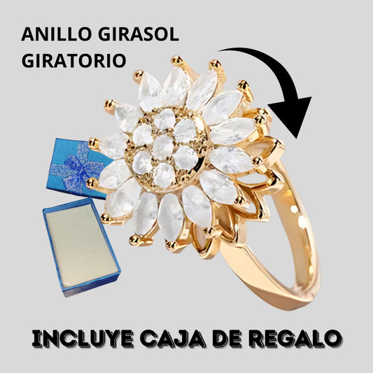 Anillo De Girasol Giratorio