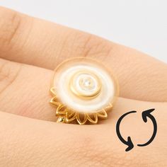 Anillo De Girasol Giratorio